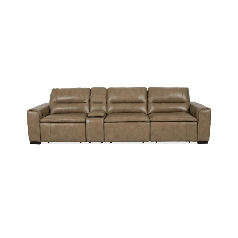 Power Sliding Sofa With Console