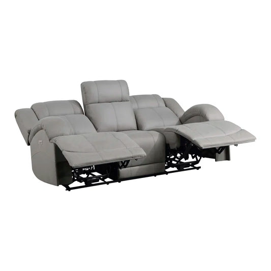 81.5" W Padded Arm Microfiber Push Button Power Reclining Sofa