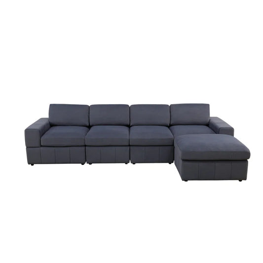 Modular Living Room Sofa With Ottomans