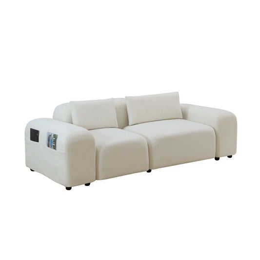 White Living Room Combo Sofa